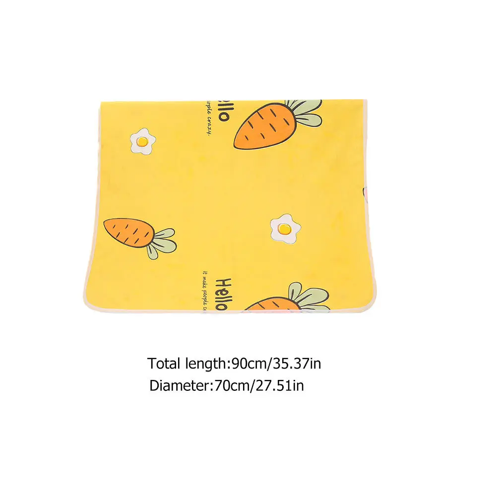 1pc 綿ベビー尿パッド 70X90Cm 黄色防水吸収性洗える交換マット新生児睡眠ベッド保護用