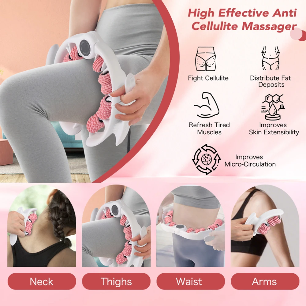 

1PCS Cellulite Massage Tool - Lymphatic Drainage Massager - Muscle Roller, Deep Fascia Massage, Dimpled Skin Removal,Legs/Thighs