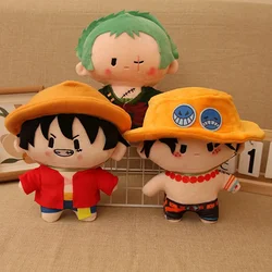2024 New 23cm One Piece Luffy Ace Zoro Cute Stuffed Plush Toy Room Decorations Children’s Friends Birthday Gifts Christmas Gifts