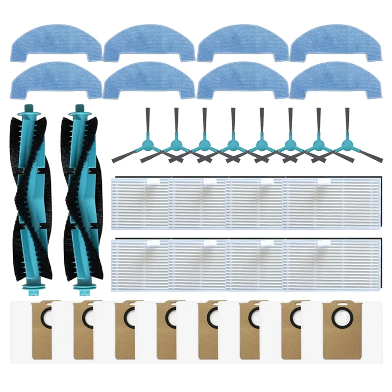 

Запасные части для пылесоса Ultenic T20 Pro: основная щетка, боковая щетка, HEPA-фильтр, салфетка для уборки, мешок для сбора пыли (AC93-34PCS)