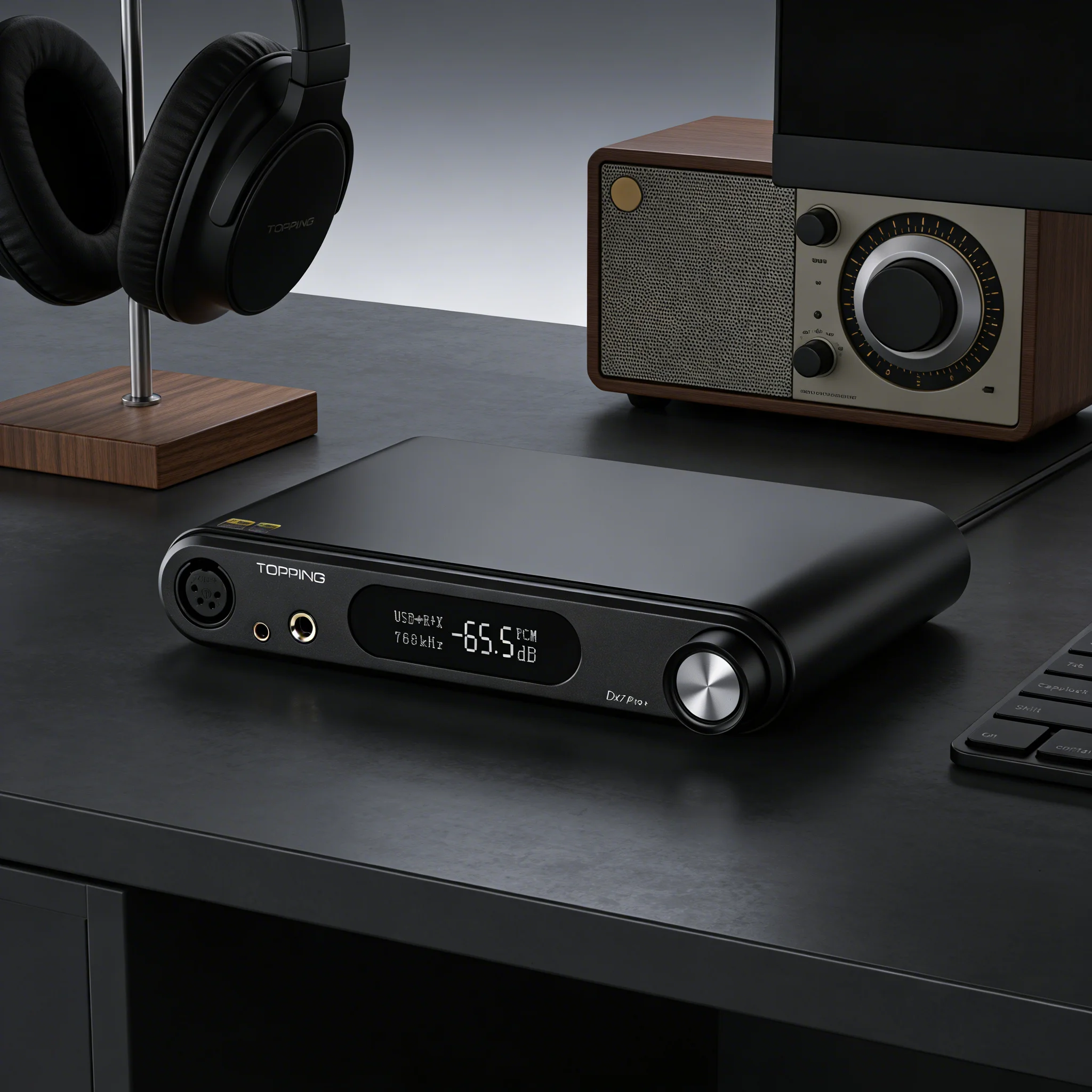 

Усилитель для наушников TOPPING DX7 Pro+ с Bluetooth 5.1 и декодированием QCC5125, поддерживает LDAC APTX-HD, флагманский ЦАП-усилитель ES9038PRO.