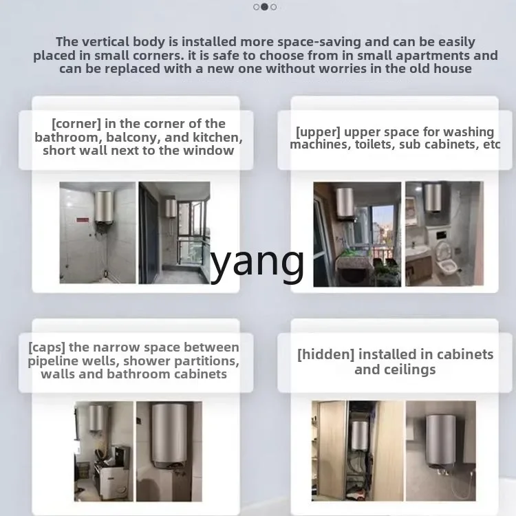 سخان مياه كهربي عمودي CX للحمام المنزلي عمودي 60 لتر 50 لتر حجم صغير تخزين سريع للحرارة نوع المياه
