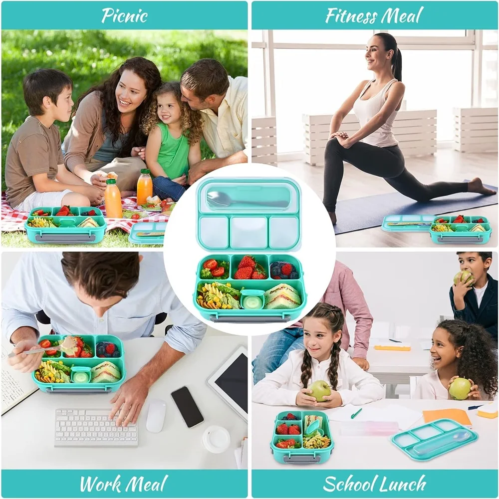 1000mlScatola da pranzo per bambini Contenitore per snack Contenitore per alimenti isolato a tenuta stagna Campeggio esterno Picnic Sandwich