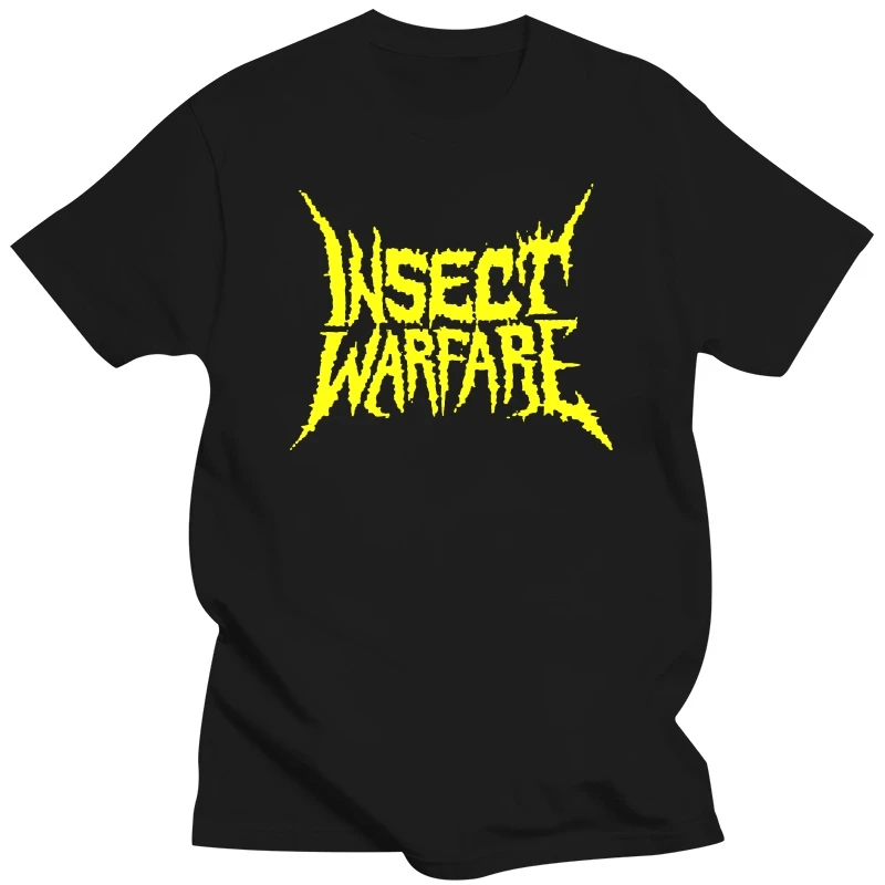 INSECT WARFARE Yellow Logo T Shirt Nasum Phobia Napalm SOB custom printed tshirt hip hop funny tee mens tee shirts