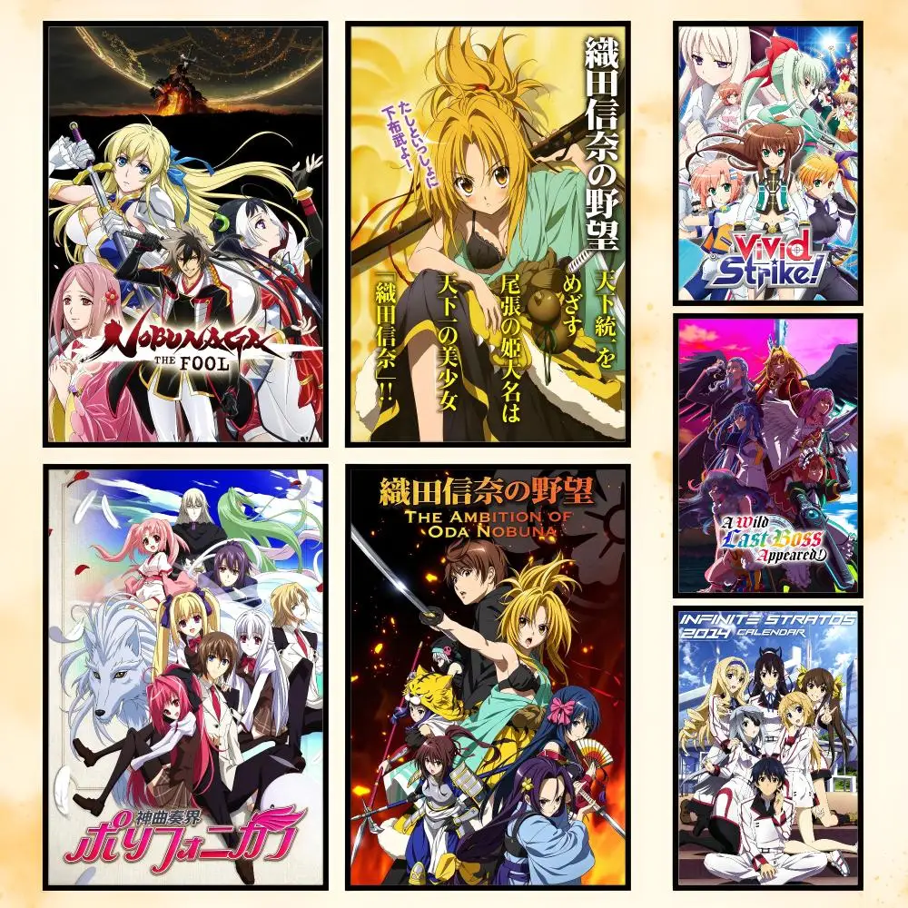Anime The Ambition of Oda Nobuna Poster Waterproof Self-Adhesive Wall Art Poster for Bedroom, Dorm, Cafe Decor and Gifts