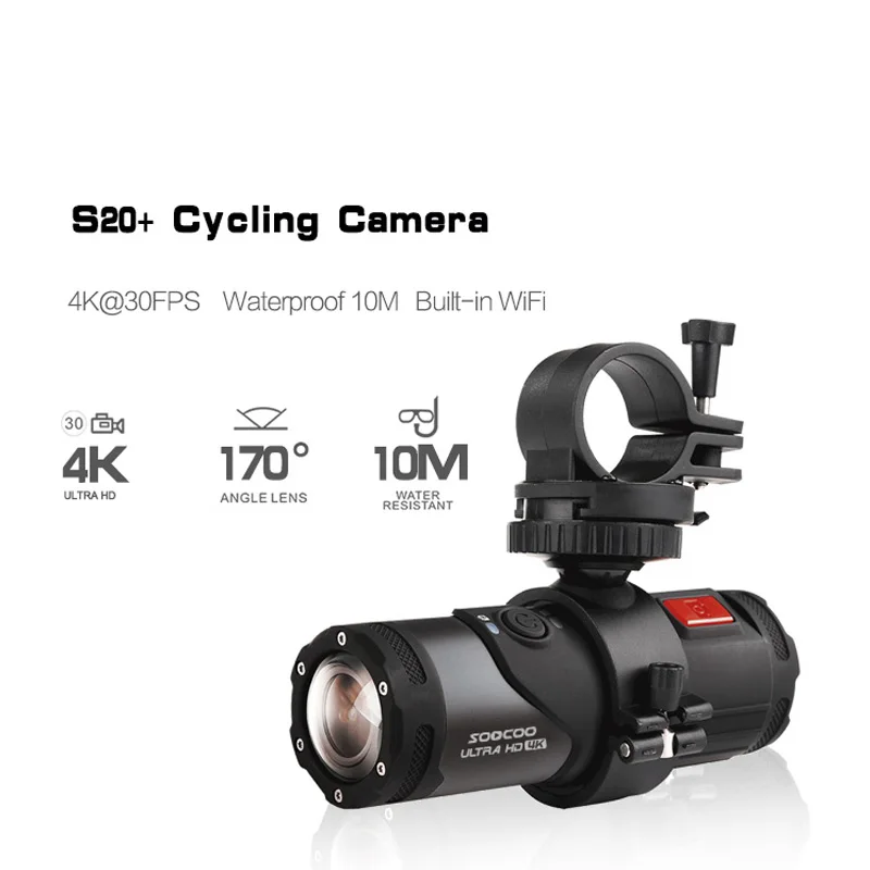 5V/1A 1000Mah Wifi Head 4K Mounted Hd Waterproof Anti-Shake Action Camera Motorcycle Riding Action Camera Cycling Accessories