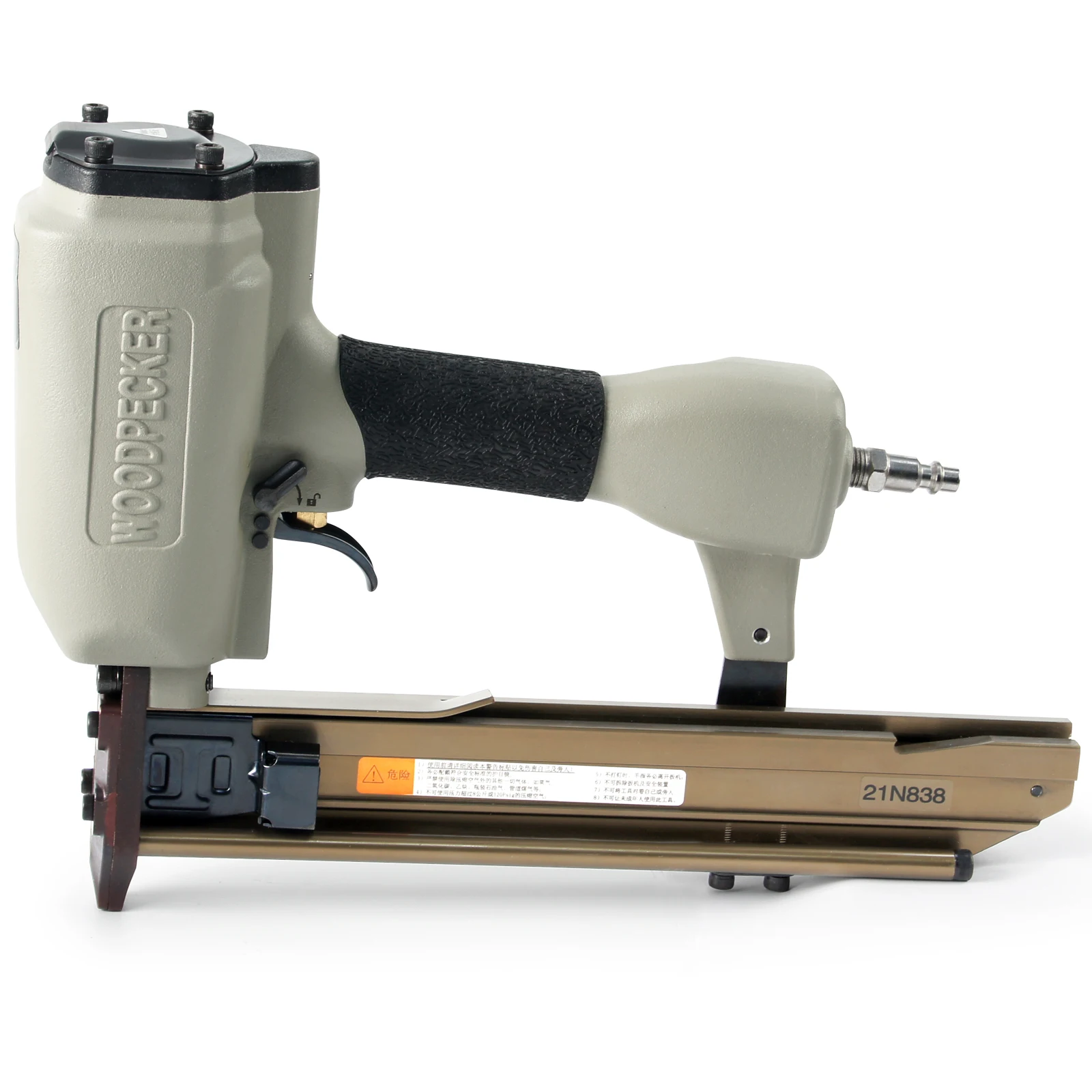 WOODPECKER N838H 16 Gauge Pneumatic Construction Stapler with Safety Frame, Heavy Wire Stapler for Furniture Making, Subflooring