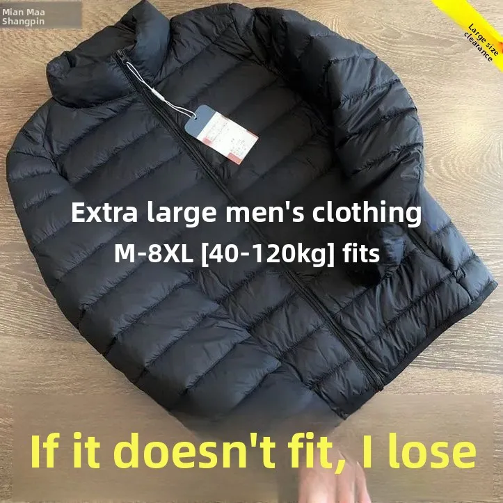 

Ultra-Value Lightweight 90 down Cotton Men's Ultra-Lightweight Warm Stand Collar Trendy Winter Sle Regular Length
