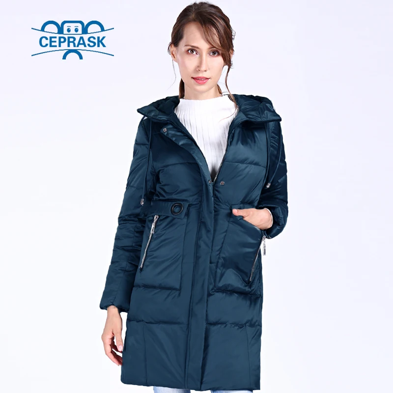 CEPRASK 2023 New High Quality Winter Jacket Women Outerwear 6XL Long Bio fluff Women\'s Parka Winter Coat Hooded Warm Down Jacket