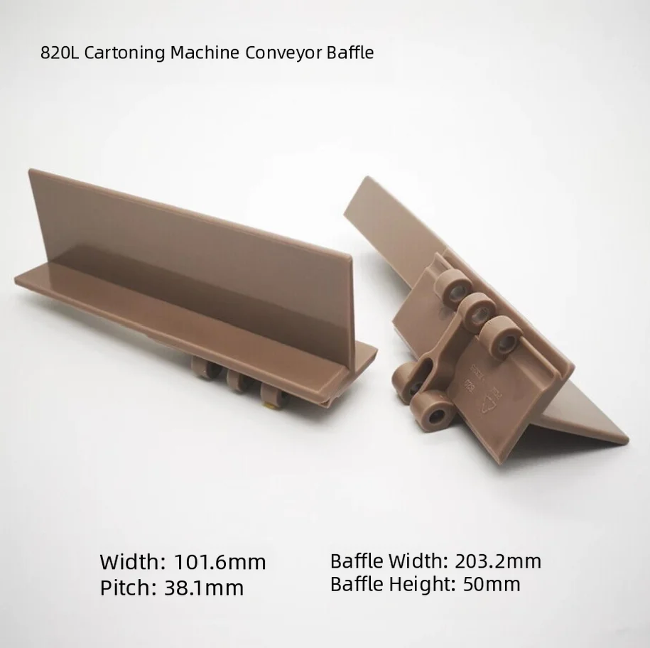 5PCS Cartoner conveyor chain plate packaging machine conveyor belt Plastic conveyor accessories chain plate guard baffle plate