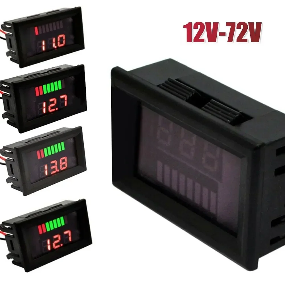 Voltmeter 12V-72V Car Marine Motorcycle  Digital Voltmeter Voltage Meter Battery Gauge Test Meters Detectors Power Tool Accessor
