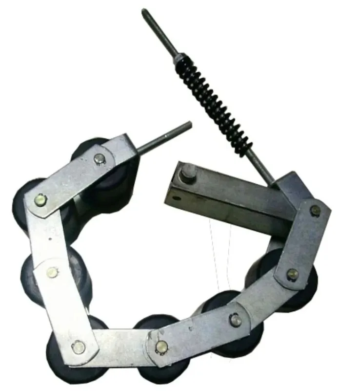 Cadena tensora para pasamanos de escaleras mecánicas, piezas de repuesto para elevadores, 9 rodillos, DE76mm, AN54mm, 6201RS