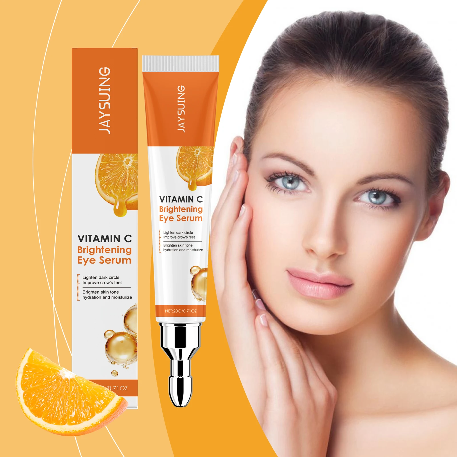 

Jaysuing Vitamin C Eye Cream Nourishes and Replenishes Eye Periocular Skin Care Tender Brightening Massage Eye Cream