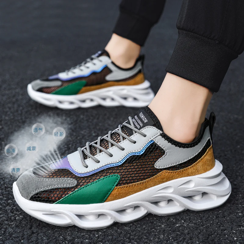 

Light Weight Running Shoes for Men 2023 Spring Autumn Comfortable Anti Slip Male Shoes Outdoor Walking Sneakers Men Black