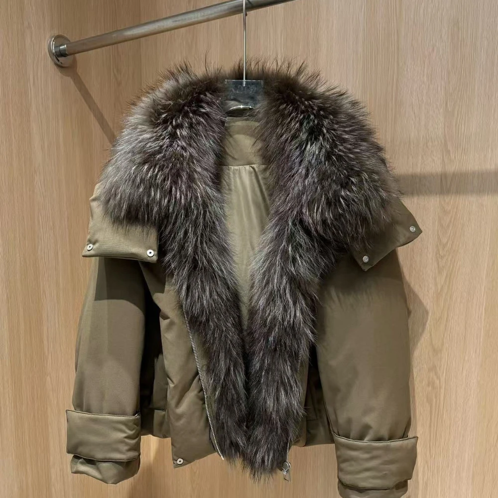 Puffer Jacket Women's Down Padded Cropped Relaxed Fit Down Coat Warm Urban Style Winter Women's Down Coat for Cold Climate