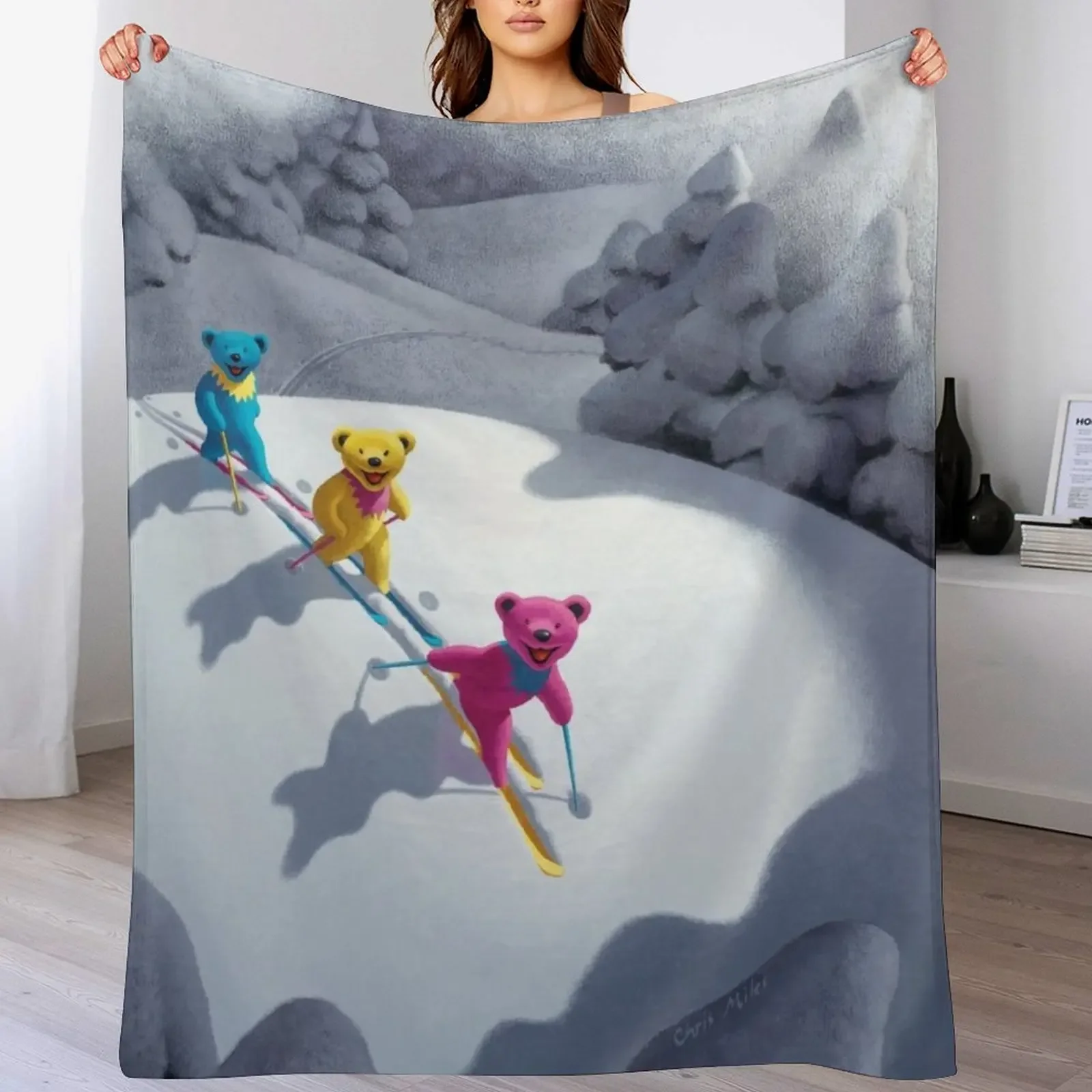 

Back Country Bears 5 x 7 Throw Blanket Long Lasting Soft Plush Blanket for Daily Use