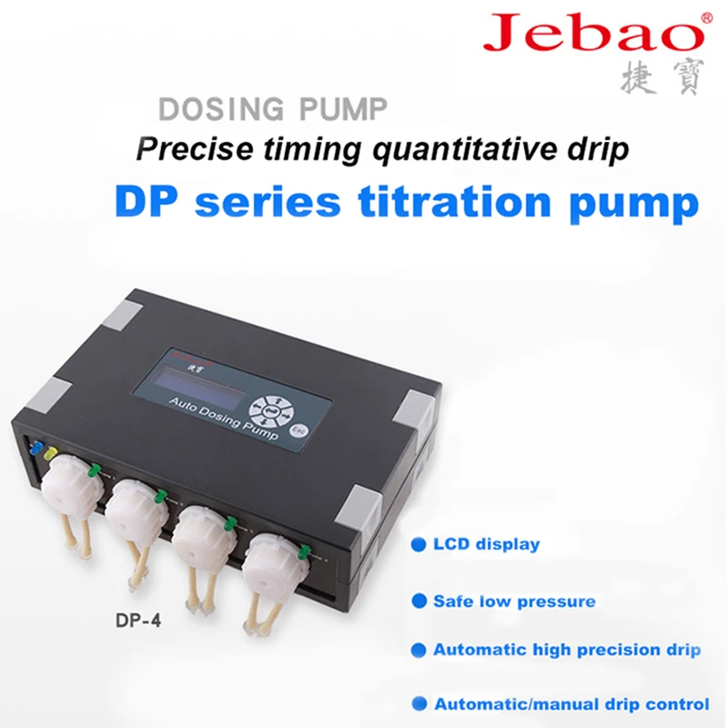 JEBAO Jecod Coral Cylinder Automatic Titration Pump Peristaltic Pump Auto Dosing Timing Pumps DOSER2.4 DP3S DP3 DP4 Fish Tank