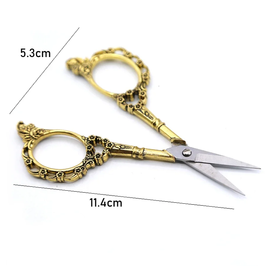 Classic Vintage Style Scissors for Nail Art, Sewing Thread, Fabric and Crafts at Home