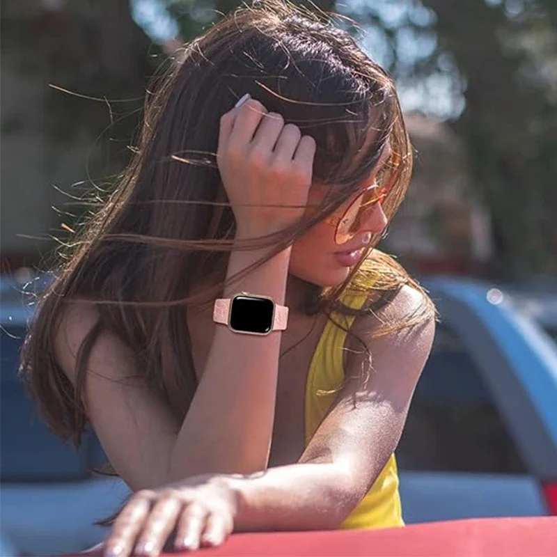 สายรัดลายกุหลาบสำหรับสายคาด Apple Watch 41มม. 40 49มม. 42มม. 46มม. 45มม. 44มม. สำหรับ iWatch Series 10 9 8 7 6 SE ULTRA 2