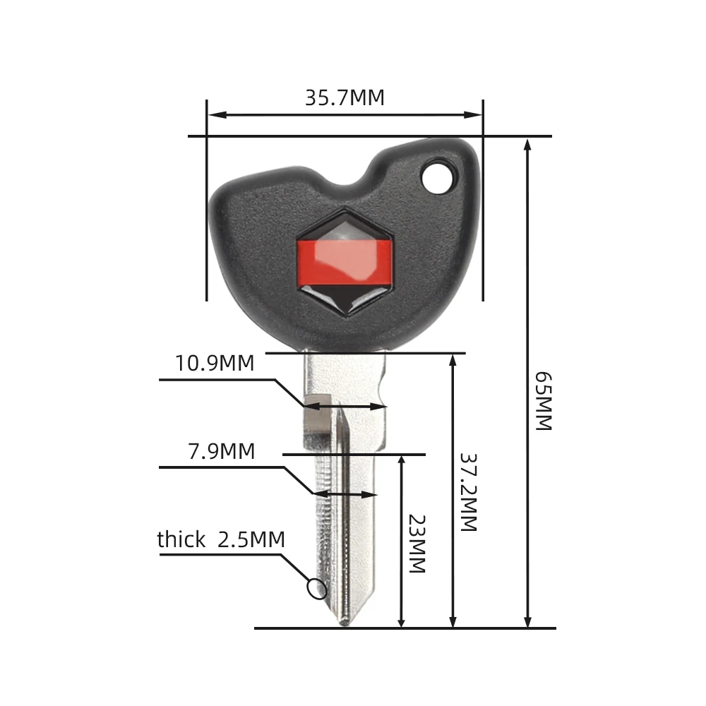 1Pcs New Blank Key Motorcycle Replace Uncut Keys For RS660 GT200 2024 2025 24 25 can be placed anti-theft chip