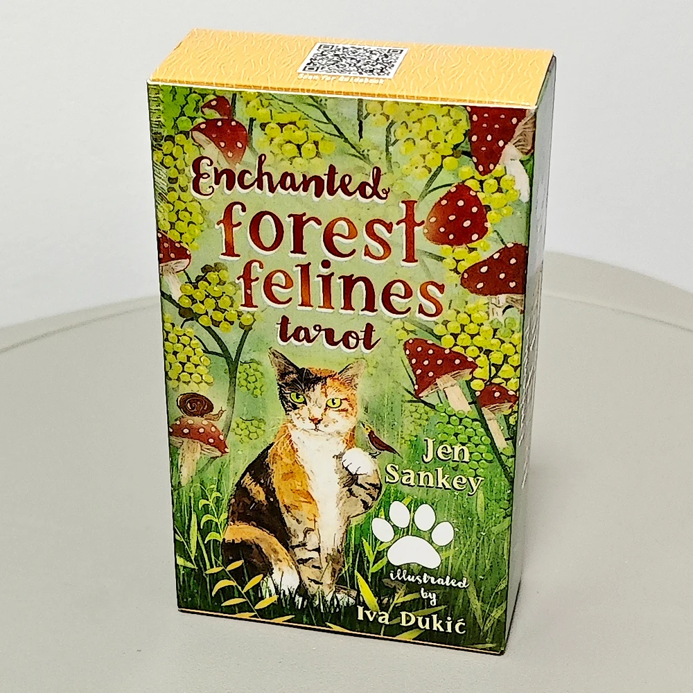 

Enchanted Forest Felines Tarot Deck 10.3*6cm 78 Pcs Tarot Cards Based on Rider System Experience The Power of Cat-omancy