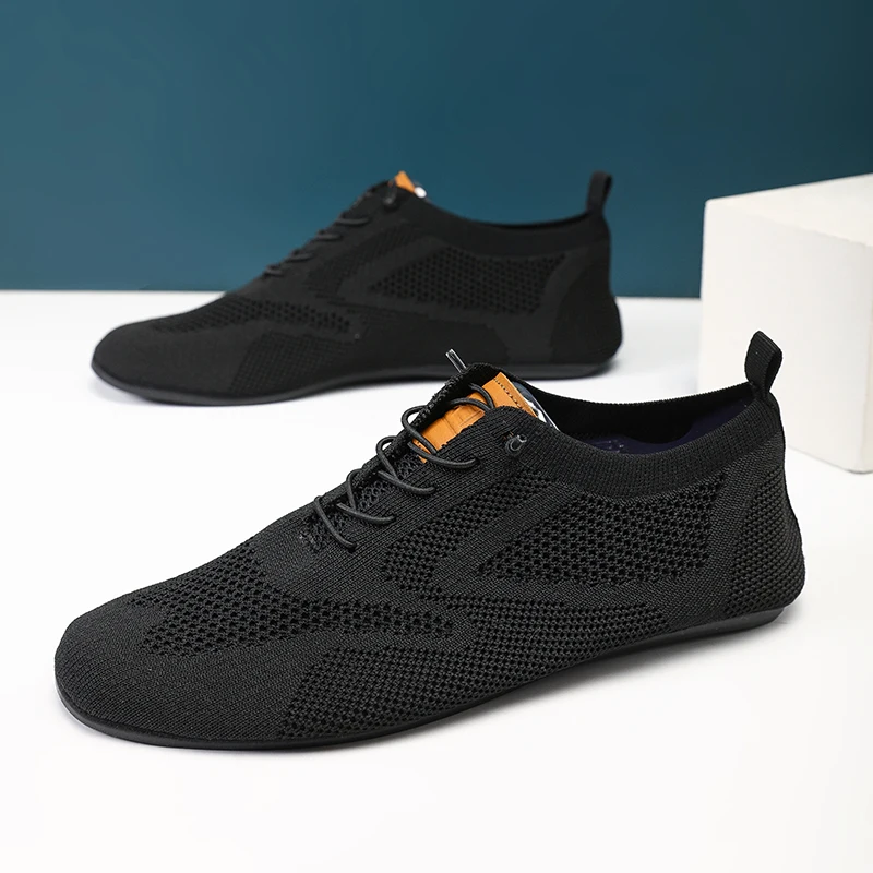 MAEDEF New Summer Men Shoes Mesh Flat Outdoor High Quality Walking Shoes Comfortable Lace Up Breathable Non Slip Casual Man Shoe