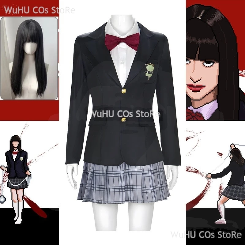 Kill Bill Gogo Yubari Cos Japanese School Girl Cosplay Wig Halloween Costumes Halloween Movie JK Uniform For Women Costume