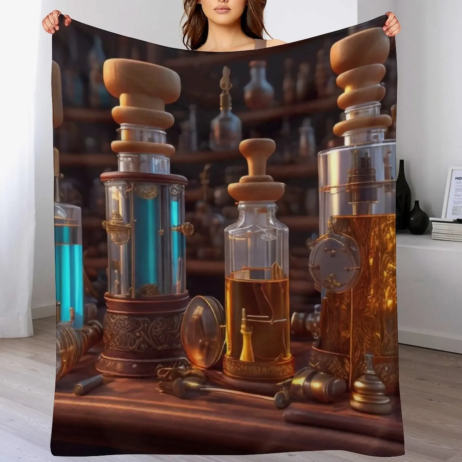 

Alchemist laboratory Throw Blanket Decorative Soft Throw Blanket for Couch Sofa