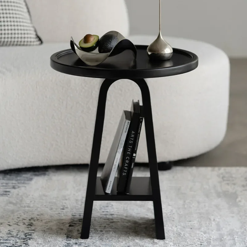 Simple And Modern Living Room Coffee Table Small Family Sofa Table Cream Wind Light Luxury Creative Small Round Table