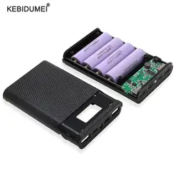 DIY 4*18650 Power Bank Case External 5V 2A Battery Charge Storage Box Shell Micro USB Type C For Charging Mobile Phones Portable