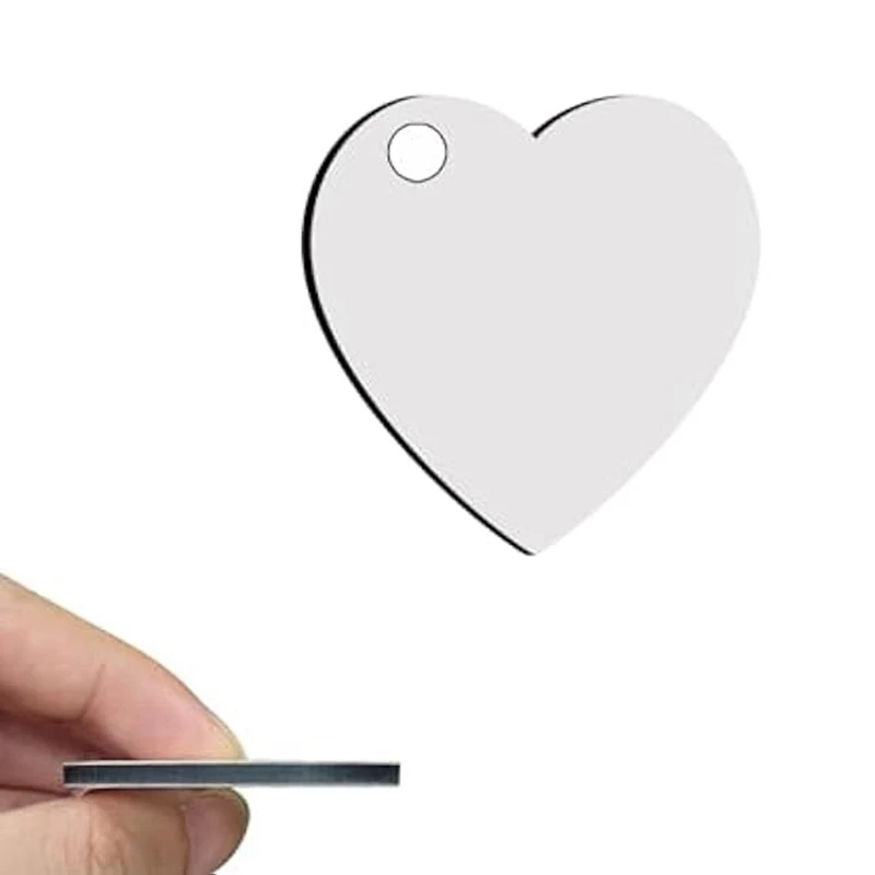 240-teiliges Herz-Doppelseiten-Sublimations-Schlüsselanhänger-Rohlinge-Set inklusive 160 Ringen und Clips für individuelle Schlüsselanhänger