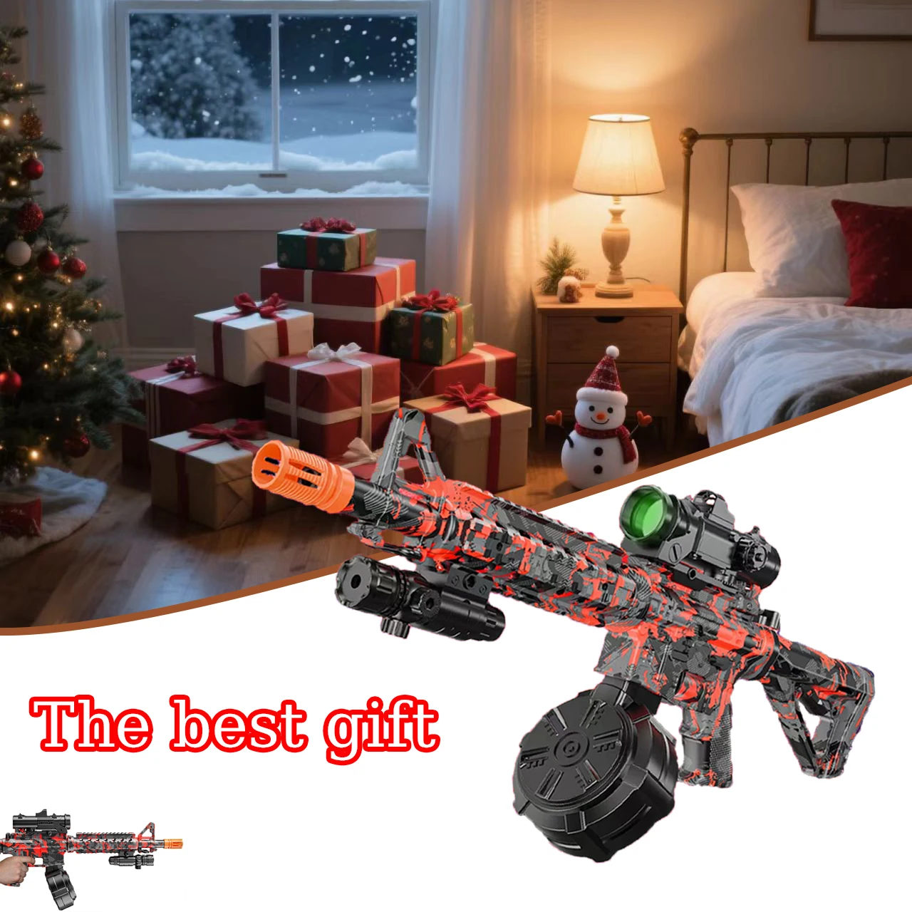 Blaster met drum, automatische dual-mode blaster, voor buitenactiviteiten - perfect voor buitenteamspellen en kerstcadeaus