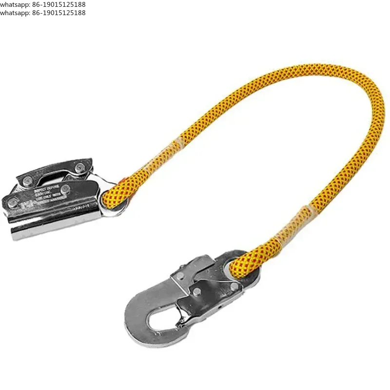 

Manual Rope Grab Hook with Shock Absorbing Lanyard,Fits 8-16mm Rope,Load 25KN,for Fall Protection,Climbing,Construction строп с