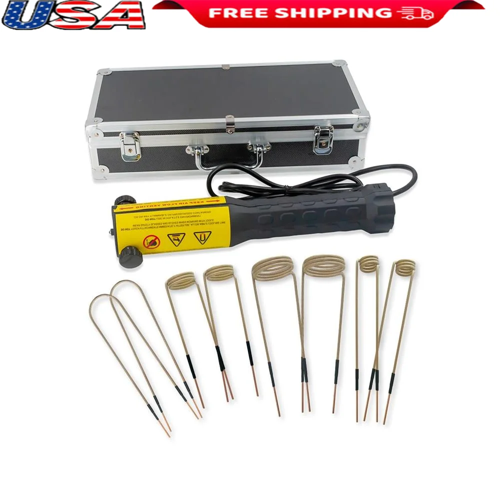 التعريفي سخان مغناطيسي مجموعة أدوات 1000 واط 110 فولت مع 8 لفائف يده مزيل المسمار صدئ أضواء LED مقبض مريح مروحة التبريد