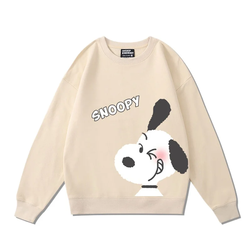 

Snoopy Anime Hoodie Women's Round Neck Top Women's Loose Hoodie Couple's Casual Round Neck Hoodie Couple's Fashion Anime Top