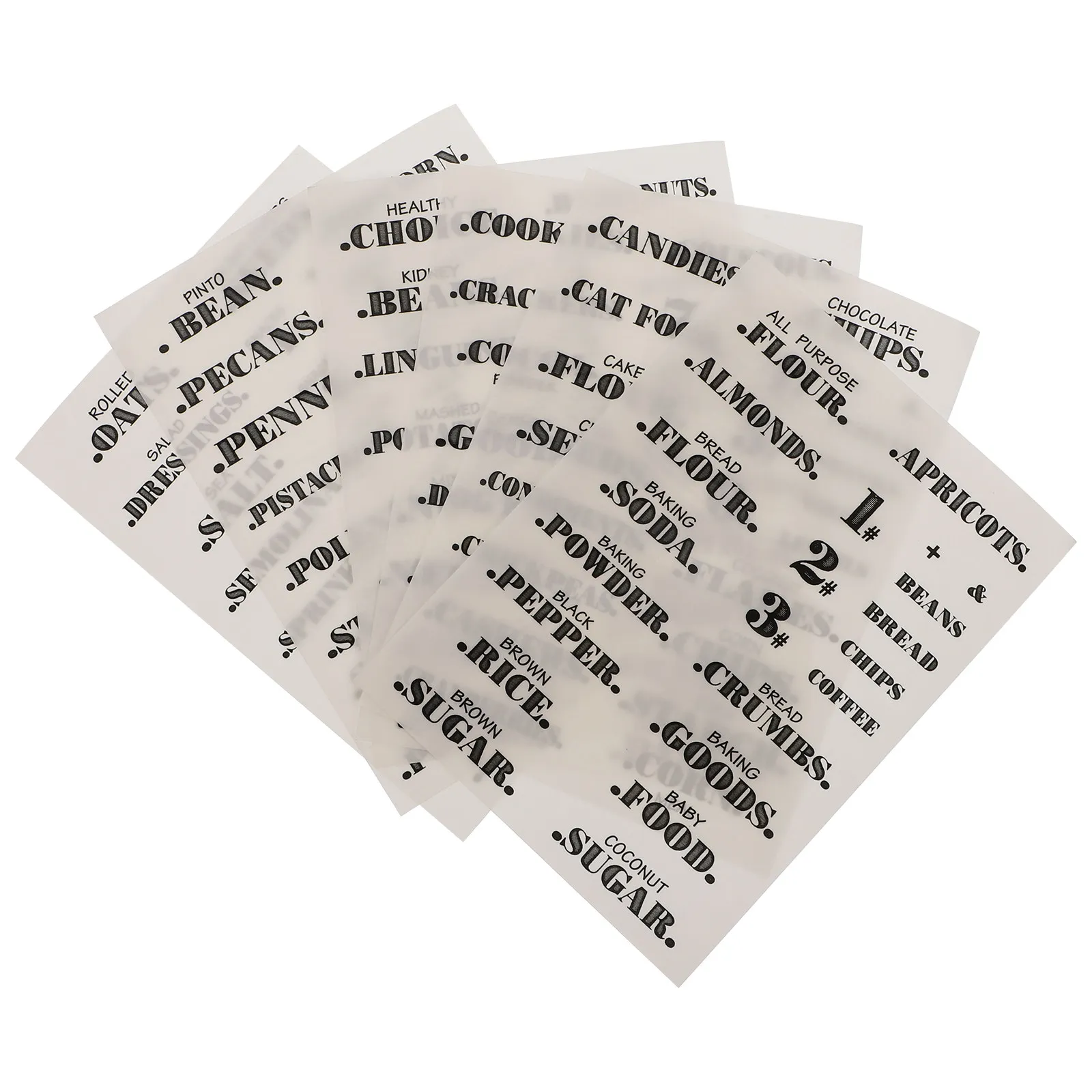 

6Pcs Transparent Kitchen Food Label Stickers Waterproof Self Adhesive Food Classification Mark Stickers Date Record Labels