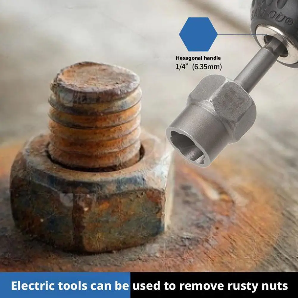 

Nut Extractor Hand Tools Kit Damaged Screw Extractor Car Kit Kit Tool Nut Remover Accessory Hand Repair Tools Bolt H9Q5