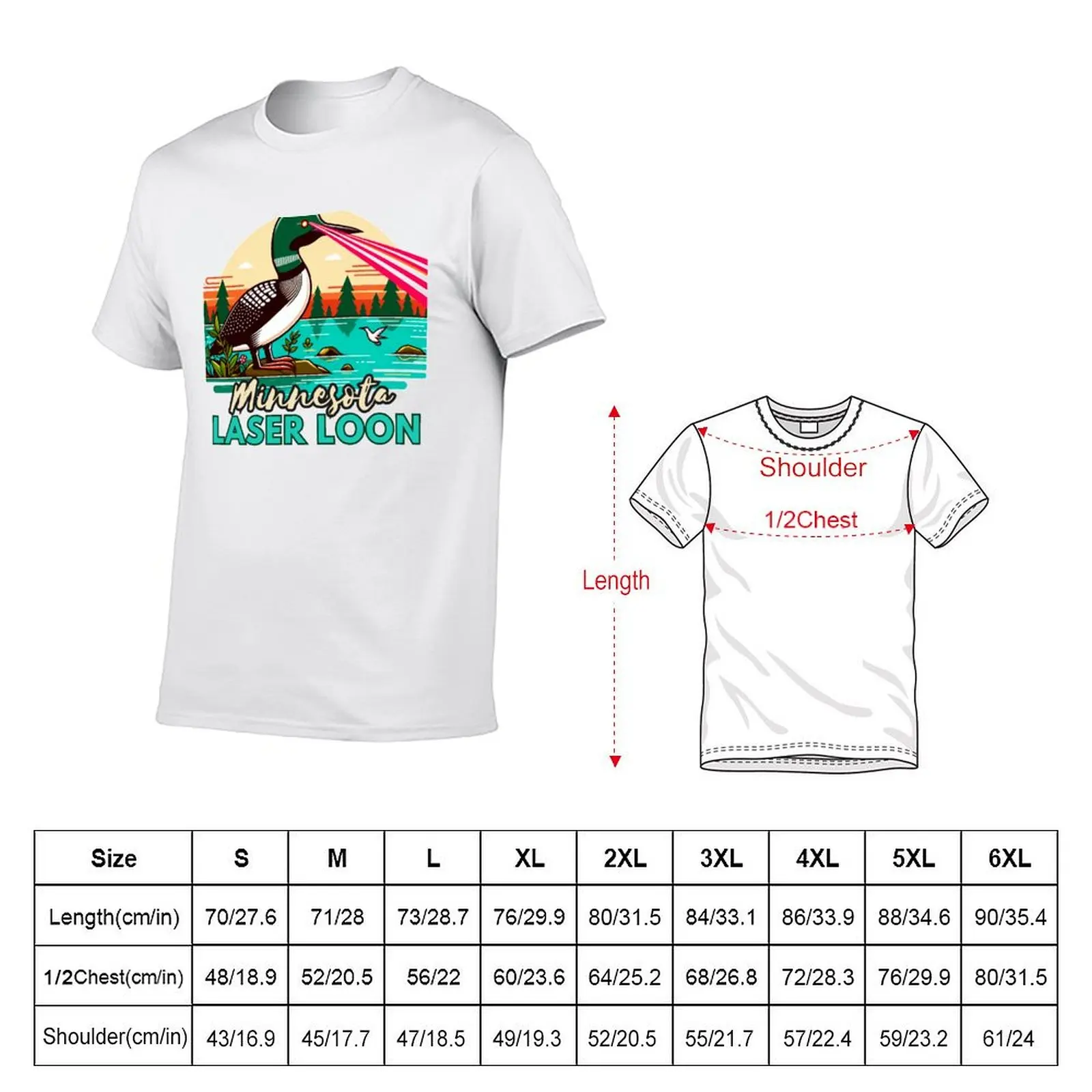Minnesota laser loon T-Shirt Utility Work Short Sleeve Top