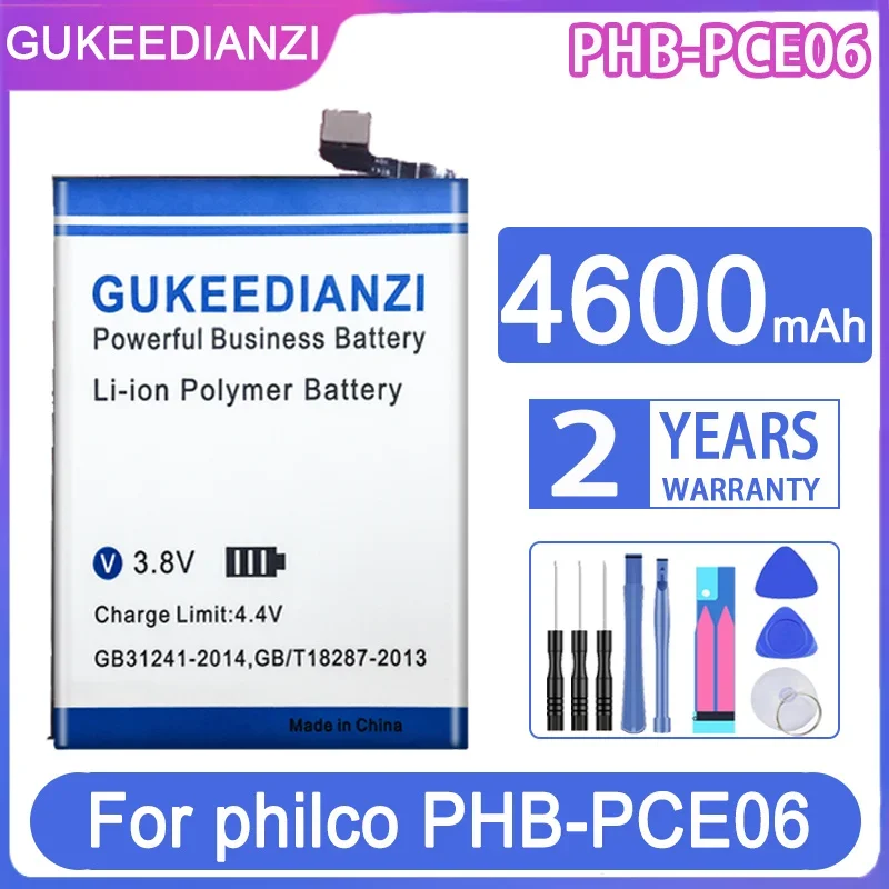 

GUKEEDIANZI Replacement Battery PHBPCE06 4600mAh For philco PHB-PCE06 Mobile Phone Batteries