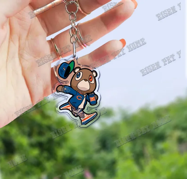 Rapero Kanye llavero para accesorios bolsa YE Heartbreak otra vez colgante llavero cadenas llaveros regalos de navidad