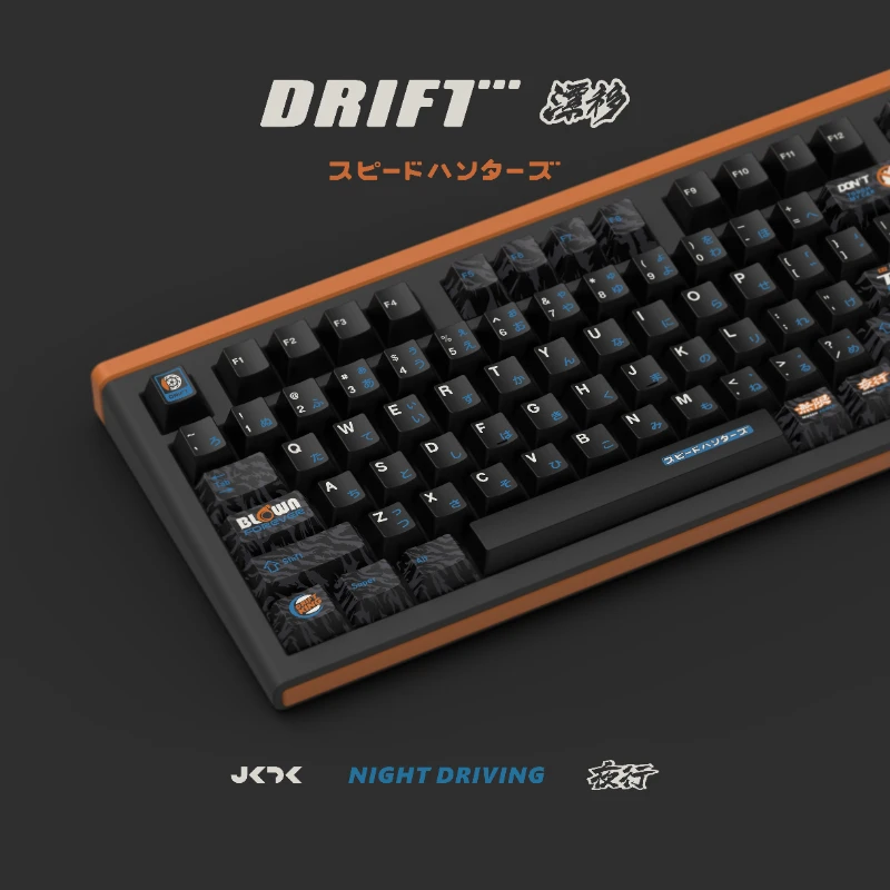 JKDK Studio DRIFT Keycaps  Custom PBT Cherry Profile Keycap Cute Point Key Cap for Gaming  Wooting ATK68 Mechanical Keyboard
