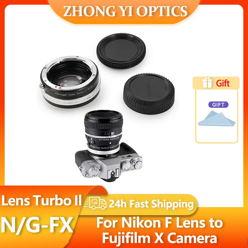 

Zhongyi Mitakon N/G-FX Adapter Focus Reduction Light Increase Adapter Ring for Nikon F Mount Lens to Fuji X APS-C Frame Camera