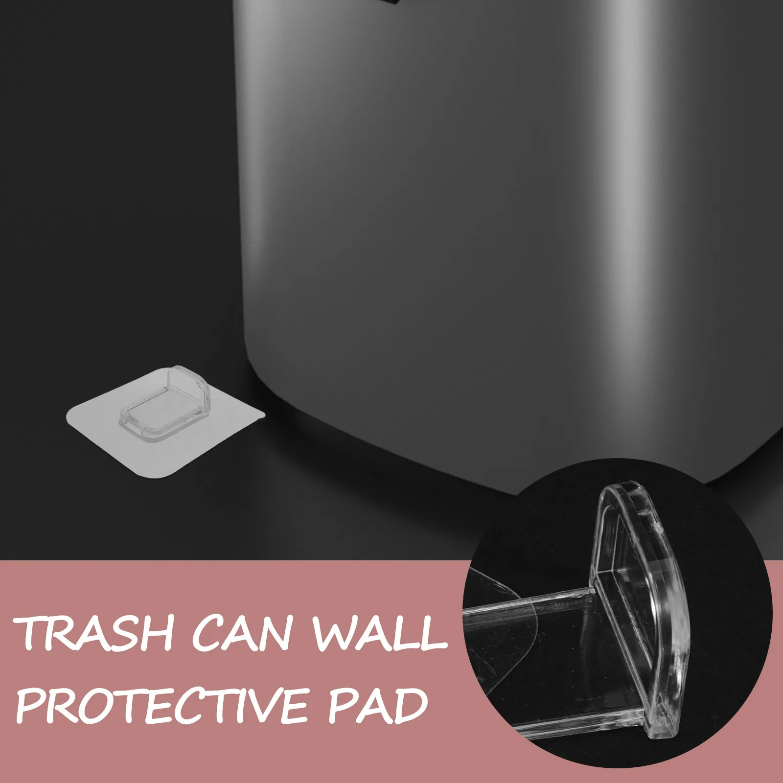 12Pcs Trash Can Wall Protector Silicone Bumpers Peel and Stick Anti Scratch Non Slip Pads for Kitchen Bathroom