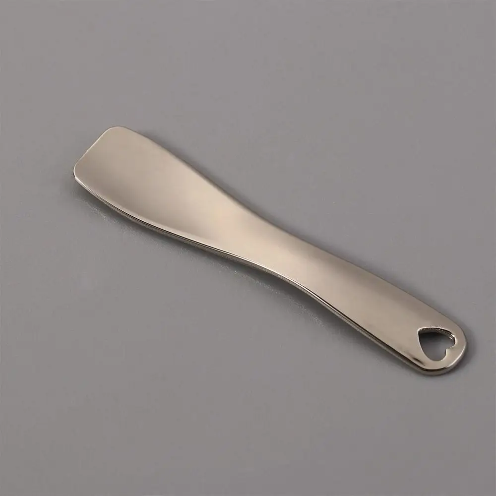 Bâton de crème pour les yeux et le visage en métal et Zinc, spatule cosmétique dorée, masque de maquillage, cuillère à crème, cuillères cosmétiques, cuillère incurvée, 1 pièces