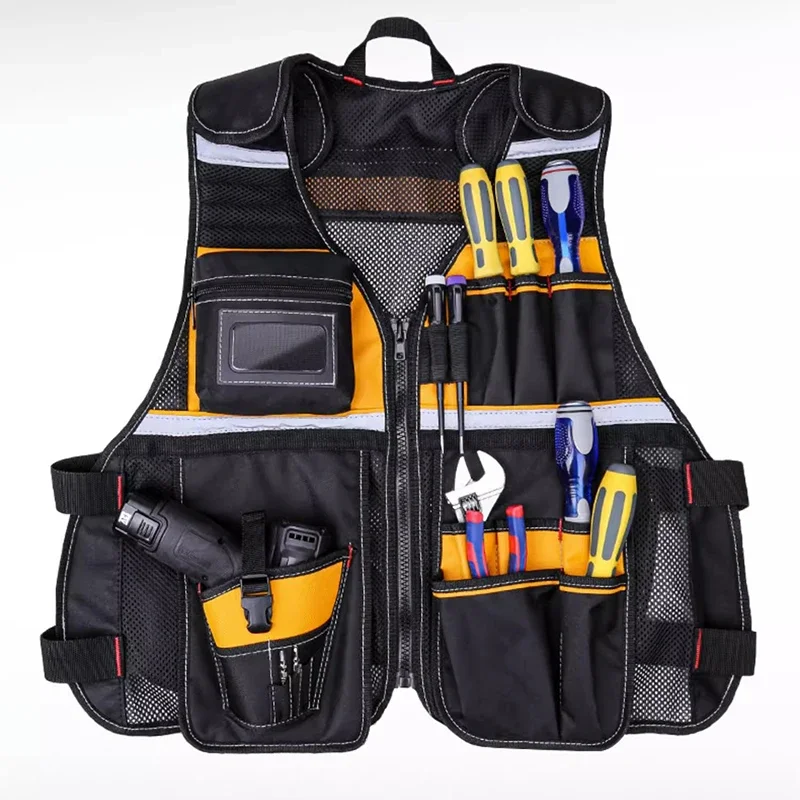 Multifunctional Electrician Special Oxford Cloth Tool Vest Storage Accessories Screwdriver Hardware Portable Repair Tools Bags