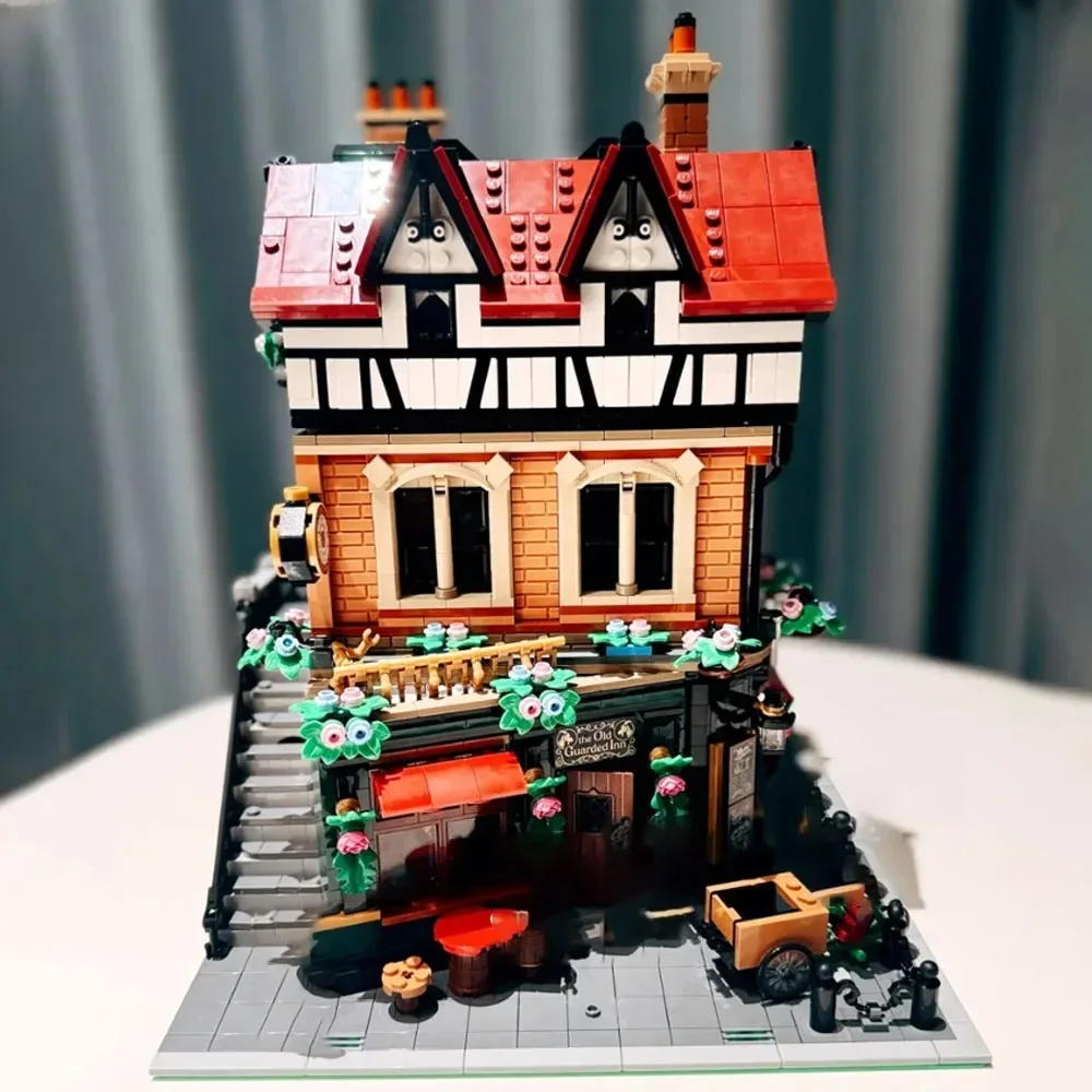 

Новые угловые модульные строительные блоки, креативный эксперт, вид на улицу, кирпичи, игрушки, 3266 шт., рождественские подарки для детей и взрослых