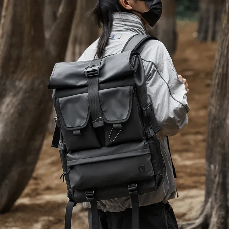 

Men Fashion Backpack Large Capacity Travel Backpack Multifunctional Waterproof Backpack Hiking Bags Casual School Bag Oxford