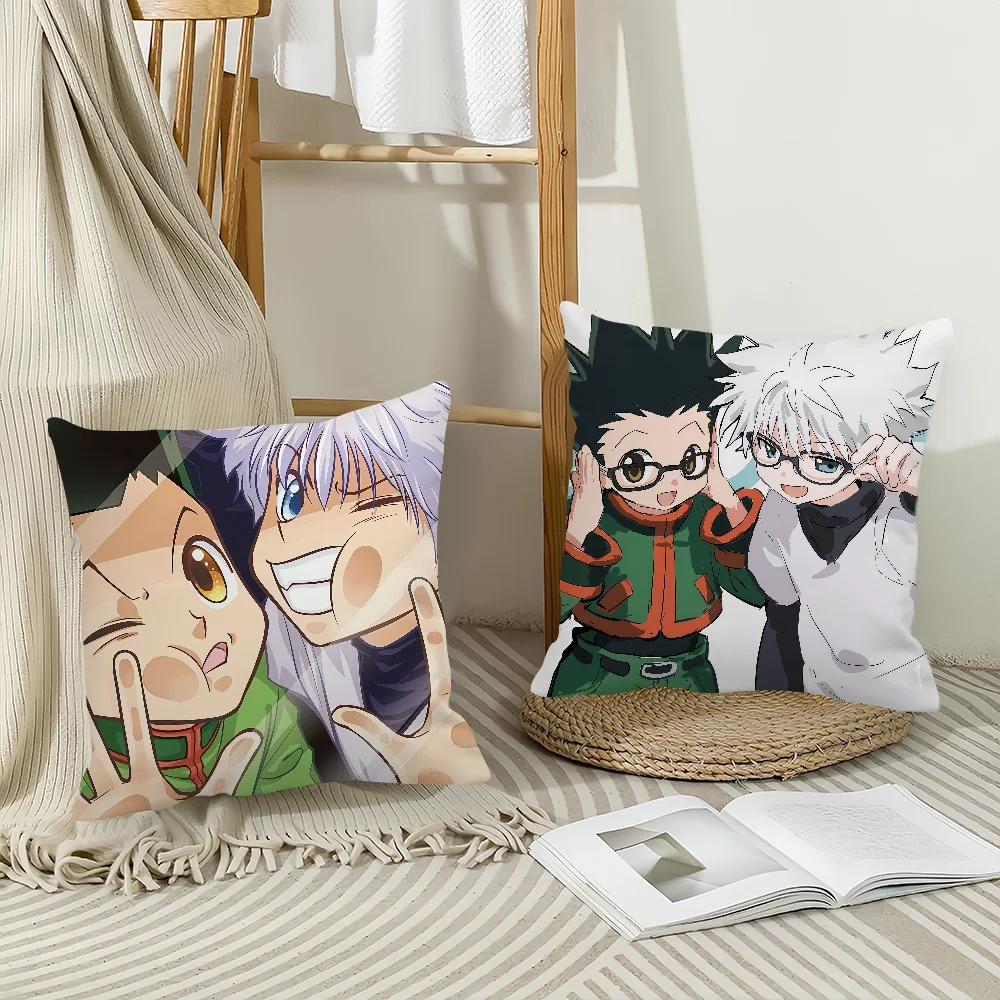 HUNTER Gon Killua Curarpikt Anime cartoon Pillow Case Office Cushions Suitable For Sofa Car Bedroom Decorative Cushion Cover