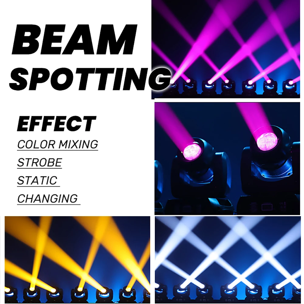 80/150W 8*8 Professional Stage Light 540° Moving Head DMX512 Mini Disco Light DJ Party Wedding Audience Gobo Projection Lamp