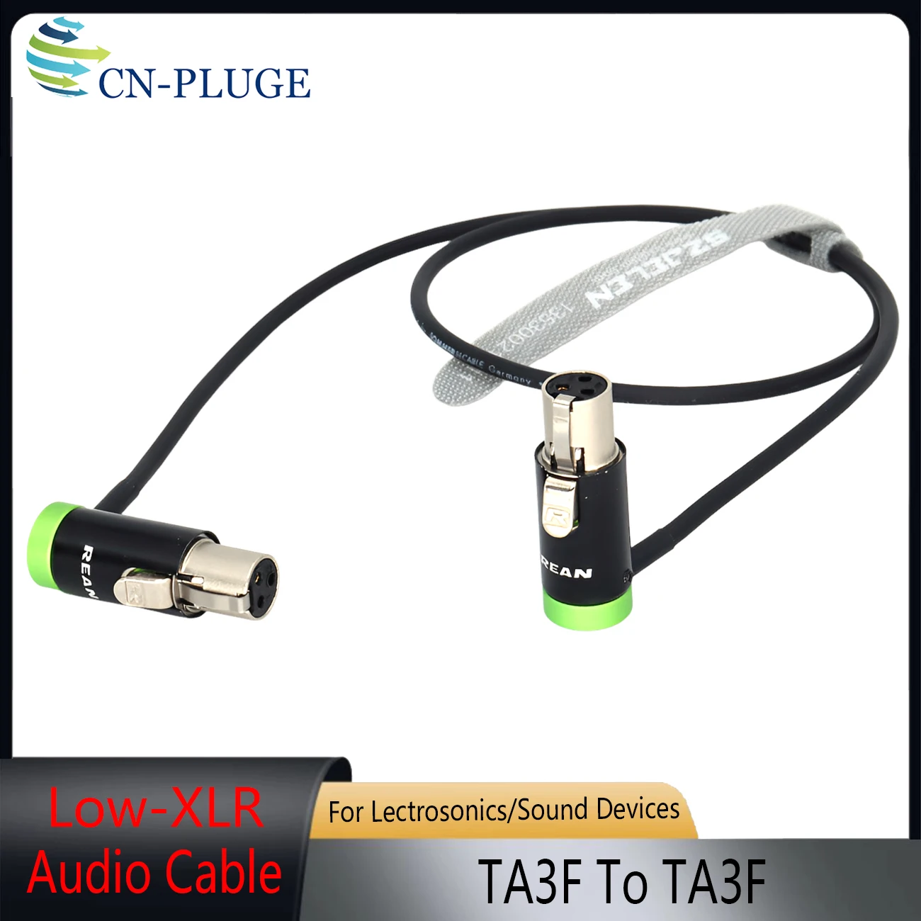 Low Profile-TA3F to TA3F Mini XLR 3 Pin Female to Female Audio Cable for Sound Devices Wireless Receiver Mixer Recorder